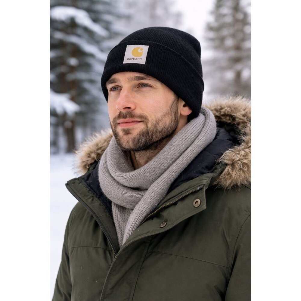Carhartt A18 Adult One Size Knit Cuffed Beanie Winter Hat Black